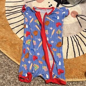 Little Sleepies Blue and Red Sports Bodysuit